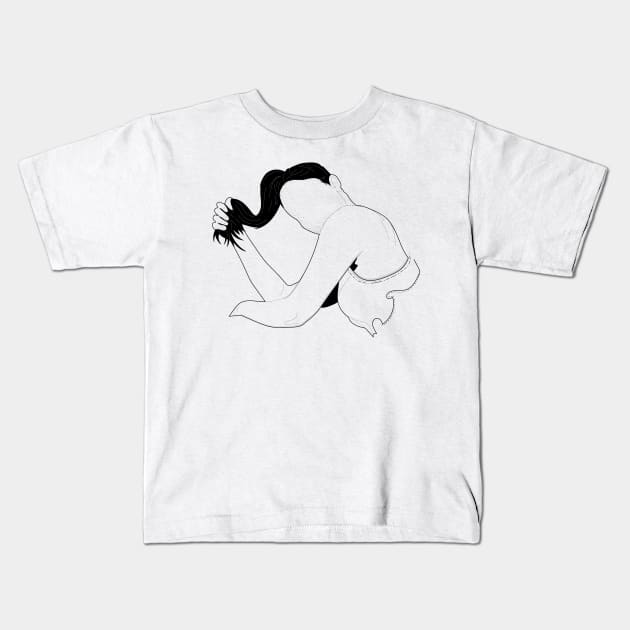 Black & white Elegant Art 18 Kids T-Shirt by Frajtgorski